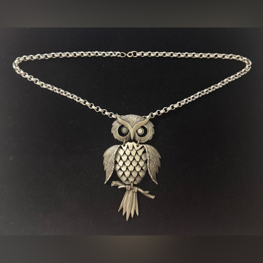 70’s Articulated Owl Necklace